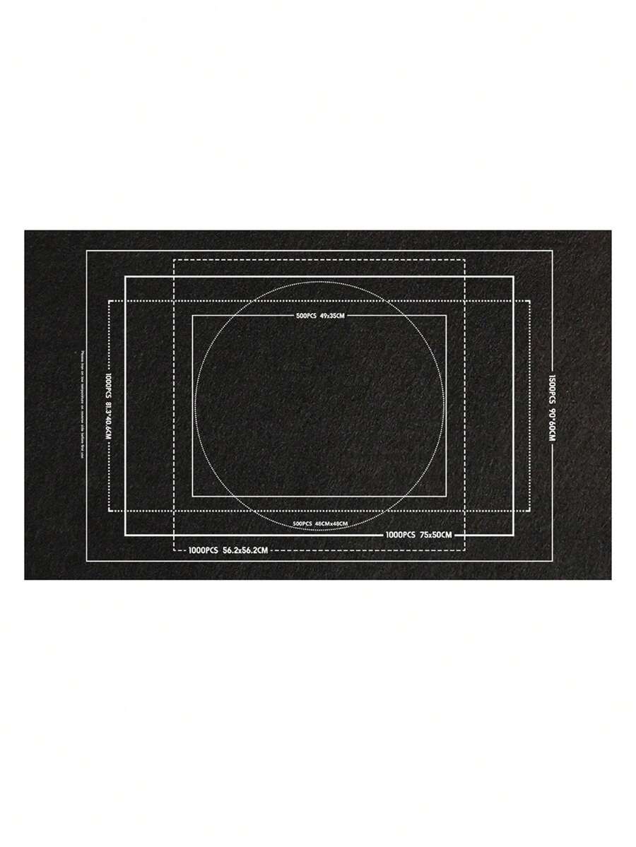 One Set Of Jigsaw Puzzle Storage Scroll Felt Puzzle Mat, Suitable For 1500-3000 Piece Adult Jigsaw Puzzles, Available In Black, Gray, Green And Other Sizes, Puzzle Accessories Included. - Multicolor - View 1
