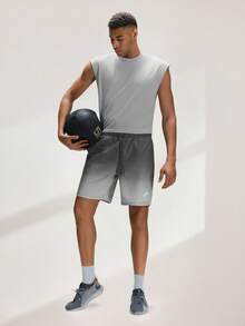 Driftmere Men's Casual Washed Vintage Wide Shoulder Tank Top Cotton Tank Top Men Sleeveless Tee Cotton Tops Gym - Grey - View 3