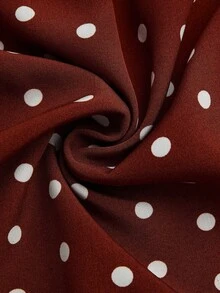 Olithes Đầm ngắn nữ màu cà phê chấm bi, hở lưng, thắt nơ, không tay, cổ tròn, thích hợp mặc hàng ngày, đi nghỉ mát, dự tiệc, đi học. - Nhiều màu - Xem 6