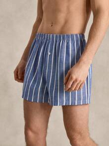 Quần sọc thường ngày dành cho nam - Xanh và trắng - Xem 4