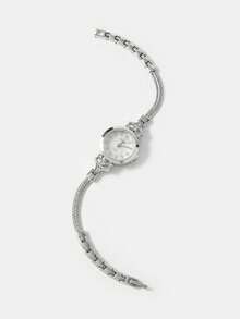 MOTF PREMIUM LUXURIOUS MOTHER-OF-PEARL FACE BRACELET WATCH - White - View 8