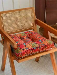 1 PC Thick Soft Comfortable Wear Resistant Non Slip Bottom Easy Clean Bohemian Moroccan Style Round Meditation Cushion Throw Pillow Butt Pad Zafu Seat Cushion Floor Seat Cushion For Living Room Bedroom Office Gaming Chair Multi Functional Home Decor Chair Cushion Home Decor Essentials - Multicolor - View 14