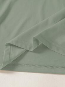 SHEIN Vacaura Áo polo tay ngắn in hình hiệp sĩ, phong cách thường ngày mùa hè cho bé trai, thích hợp đi làm, đi nghỉ mát. - màu xanh lá - Xem 5