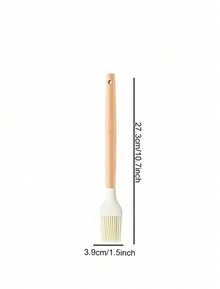 Madebyblanc Bộ dụng cụ nấu ăn bằng silicon 13 món, bao gồm giá đỡ, bộ dụng cụ nhà bếp, thích hợp để nấu nướng, thìa cán gỗ, kìm. - trắng - Xem 24