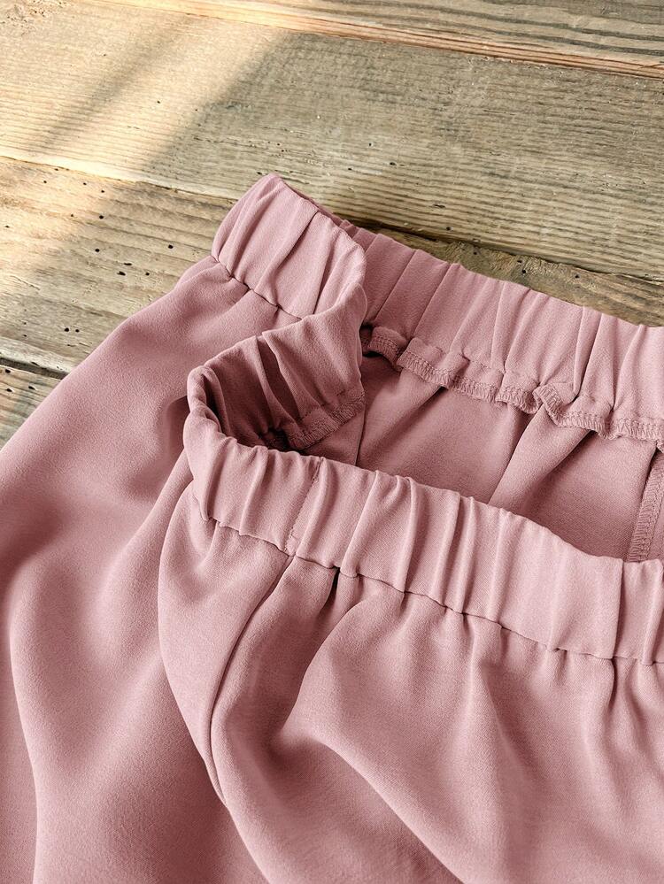Plus Size Women's Spring Casual Vacation Round Neck Short Sleeve Solid Color Cropped Top And Pants 2-Piece Set,Plus Size Women's Spring/Summer Casual Vacation Round Neck Short Sleeve Solid Color Cropped Top And Pants 2-Piece Set ,Nude Two Piece Set Two Piece Set ,Women Comfy Modest Two Piece Set ,Beige Two Piece Set, Comfortable Two Piece Set,Early Spring,Spring Break Outfits ,Vacation Outfits Women ,Holiday Outfits For Women,Spring Clothes Women,Going Out Outfits,2026 New Clothes,Simple And Fashionable For Everyday Wear, Two Piece Set Women Comfy,Pink Set,Gifts For Mother
