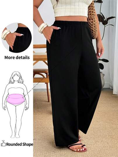 Enliva Quần dài nữ cỡ lớn màu đen có túi, kiểu dáng thường ngày, hoàn hảo cho kỳ nghỉ xuân và hè. Được làm từ chất liệu co giãn cao, thoáng mát, phù hợp với dáng người tròn trịa.