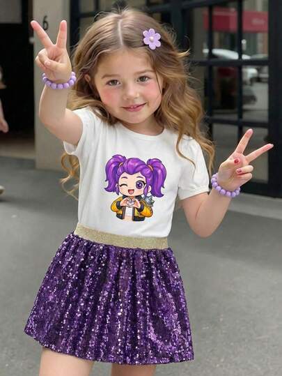 Set para niña de dos piezas de k-pop