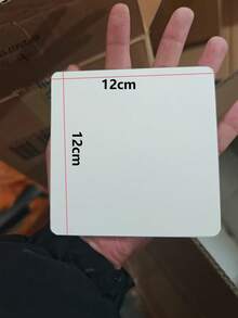 20张小尺寸水彩纸，300克水彩卡片 - 10x10厘米（4x4英寸）/ 10x15厘米（4x6英寸）/ 12x12厘米（4.72x4.72英寸）/ 圆形12x12厘米（4.72x4.72英寸），空白卡片，适用于水彩画、邀请函和手工制作 - 无酸厚纸 - 白色 - 查看 5