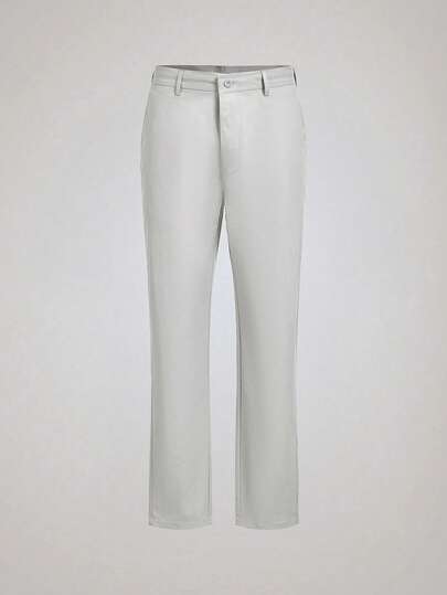 Officeau 男士修身纯色休闲西装裤高端商务正装裤子（不含腰带）