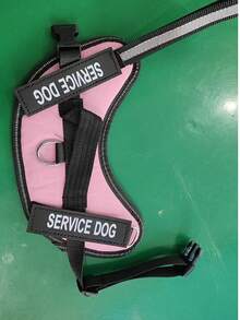 1pc Pink, Anti-Explosion, Flashing Strip Decorated Pet Chest Strap, Back Strap, Vest-Style Harness, Suitable For Small, Medium, And Large Dogs To Go Out For Walks Or Trainings - Pink - View 9