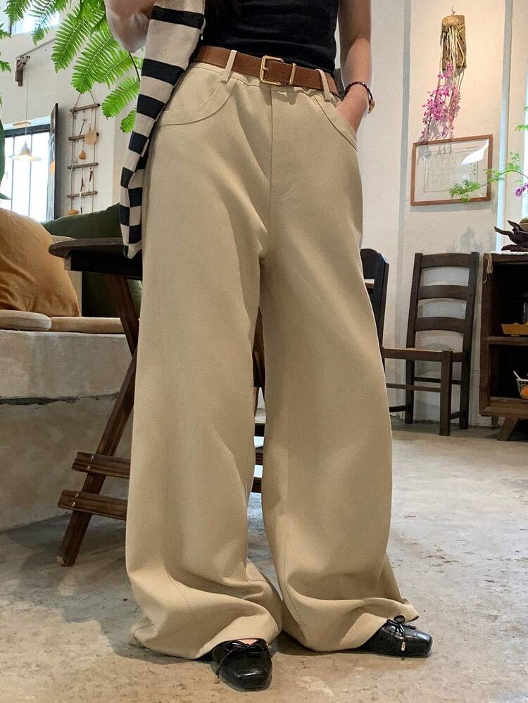 Women's Solid Color Jumpsuit Flared Casual Formal Pants, Summer