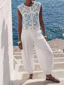 Maija Áo len nữ, Áo len xanh, Áo len mùa hè, Áo len thường ngày, Trang phục đi biển cho nữ, Trang phục nghỉ hè - màu xanh lá - Xem 4