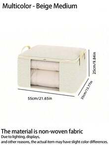 1/2 túi đựng quần áo và chăn ga gối đệm theo mùa, vải không dệt đơn giản, sức chứa lớn, túi đựng đồ trong tủ quần áo, túi đựng đồ đa năng, chống bụi và chống ẩm, có thể gấp lại, bền. Thích hợp sử dụng cho gia đình. - Nhiều màu - Xem 12