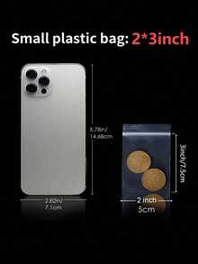 100 كيس بلاستيكي شفاف قابل لإعادة الإغلاق بسحاب، سماكة 2 ميل، حاويات تخزين، أكياس بلاستيكية قابلة للإقفال الذاتي للعملات والبراغي والأشياء الصغيرة والمجوهرات والوجبات الخفيفة والهدايا لحفلات الزفاف والعيد الميلاد وحقائب هدايا الحفل والراعيات - أبيض - مشاهدة 10