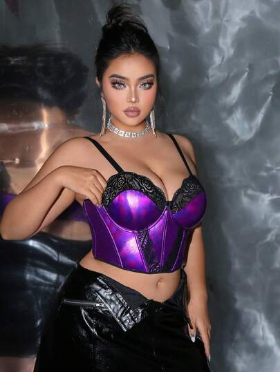 1 Stück Große Größen Spitze Patchwork Bügel-BH