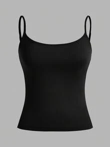 SHEIN PETITE CURVE 大码女式三件套紧身休闲背心（细肩带） - 彩色 - 查看 10