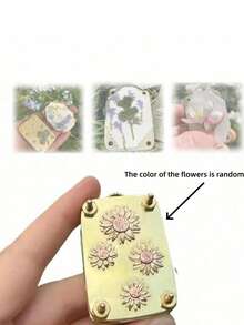1PC Mini Flower Press Kit, Handmade Embossing Tool For Plant Preservation, DIY Metal Press For Resin Art, Scrapbooking, Journaling, Nail Art Craft, Botanical Art Supplies, Unique Gift For Women, Mom, Her - Multicolor - View 13