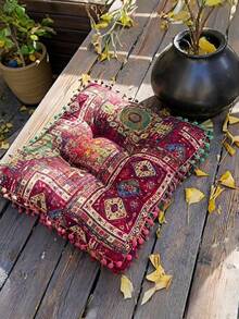 1 PC Thick Soft Comfortable Wear Resistant Non Slip Bottom Easy Clean Bohemian Moroccan Style Round Meditation Cushion Throw Pillow Butt Pad Zafu Seat Cushion Floor Seat Cushion For Living Room Bedroom Office Gaming Chair Multi Functional Home Decor Chair Cushion Home Decor Essentials - Multicolor - View 15