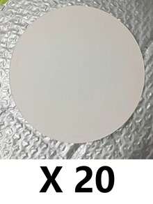20张小尺寸水彩纸，300克水彩卡片 - 10x10厘米（4x4英寸）/ 10x15厘米（4x6英寸）/ 12x12厘米（4.72x4.72英寸）/ 圆形12x12厘米（4.72x4.72英寸），空白卡片，适用于水彩画、邀请函和手工制作 - 无酸厚纸 - 白色 - 查看 12