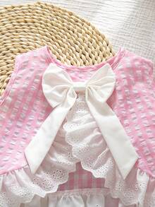 Emery Rose Kids 2件套少女撞色格纹荷叶边休闲背心和裤子套装 - 彩色 - 查看 8