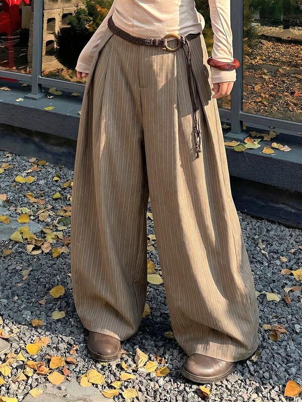 Coolane بنطلون نسائي صيفي فينتاج كاجوال هيبي شارع كبير الحجم أخضر عسكري