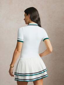 Activina 女士休闲条纹纽扣 Polo 衫 夏季 Old Money 女士上衣 高尔夫上衣 女士个性化上衣 个性化服装 Old Money 个性化上衣 网球训练 Polo 衫 女士运动衫 女士高尔夫球衫 女士橄榄球 Polo 衫 女士白色 Polo 衫 女士针织 Polo 衫 女士短袖 Polo 衫 女士白色针织 Polo 衫 - 白色 - 查看 2