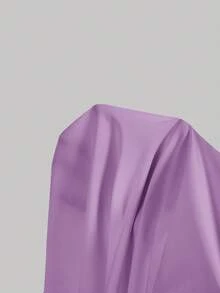 SHEIN MOD 大码女式休闲纯色褶皱吊带连衣裙，夏季 - 紫色 - 查看 8