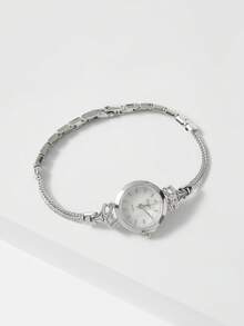 MOTF PREMIUM LUXURIOUS MOTHER-OF-PEARL FACE BRACELET WATCH - White - View 6