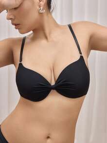 Bralution 3 件套女士简约文胸，性感加垫聚拢钢圈文胸 - 彩色 - 查看 8