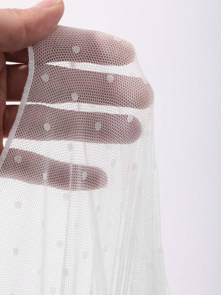 Dazy Plus Plus Size Women Pleated Layered Lace Mesh Tie Bow Hem Skirt, Versatile Beach Vacation Casual Wear