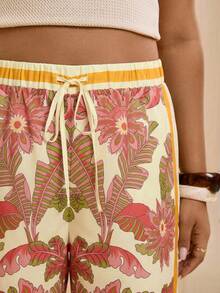 Travachic Plus Size Loose High Waist Chiffon Shorts For Women, Summer - Mustard Yellow - View 6