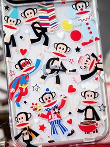 Paul Frank X SHEIN 酷炫黑色手机壳保护套，带手机挂绳，适用于 11-17 Pro Max - 彩色 - 查看 8