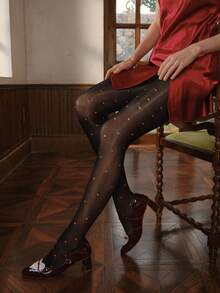 大码女士亮面透明丝袜 | 光滑闪亮，打造精致造型，情人节礼物 - 彩色 - 查看 6