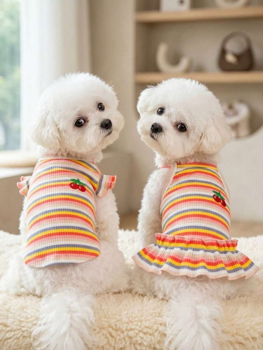 PETSIN 狗狗服装、猫咪服装、双腿宠物套装、情侣装、春季新款衬衫裙、狗狗服装、猫咪服装、动物服装、春季狗狗服装、欧美新款小型动物腿装 - 彩色 - 查看 1