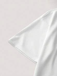 Driftmere Herren modische, vielseitige Outdoor Lässig Poloshirt mit Halbzip Kragen und Kurzarm - Weiss - Übersicht 3