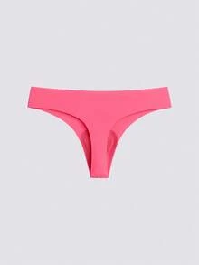 Loungeista 3pcs Women Seamless Solid Color Functional Panties, Black/White/Beige Non-Slip Underwear, High-Performance Thong, Yoga Invisible Panties - Multicolor - View 12