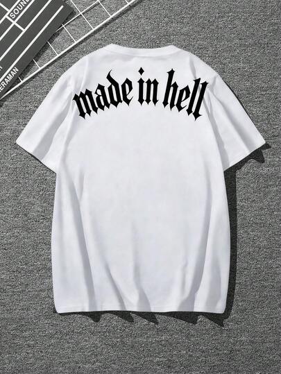 SHEIN Áo mặc nhà tay ngắn cổ tròn phối màu tương phản dành cho nam