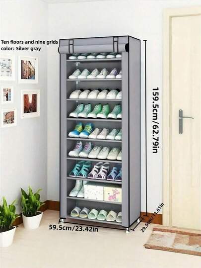 Storage Shelves, Standalone Shoe Racks, Easy-To-Assemble Shoe Storage Racks, Suitable For Rental Housing, Entrances, Corridors, Bedrooms, Bathrooms, Offices, Living Rooms. Multi-Layered Combination Shoe Racks For Shoe Storage Organizers, Dustproof Storage Shoe Cabinets, School Shoe Racks, Dormitory Simple Storage Racks, Organizing Racks, And Portable Shoe Racks.