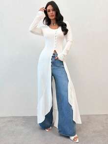 Firerie Áo thun dài tay nữ thanh lịch, tối giản, màu trơn, cài cúc phía trước, thích hợp mặc đi làm, áo thun dài tay mùa xuân/hè mới, áo trắng nhẹ nhàng cho kỳ nghỉ, phong cách Bohemian, mùa xuân/hè, đi biển, thanh lịch, gợi cảm, kỳ nghỉ, bãi biển, Hawaii, hẹn hò, tiệc tùng, lễ hội âm nhạc, lễ tốt nghiệp, bãi biển dành cho nữ, kỳ nghỉ, lễ hội âm nhạc, lễ hội hóa trang, ngày Valentine, mặc hàng ngày, áo sơ mi trắng nữ mùa xuân/hè, phong cách Bohemian thường ngày cho kỳ nghỉ của nữ - Màu be - Xem 4