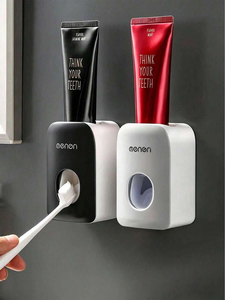 Teckwe MENGNI 1pc Automatic Toothpaste Dispenser, Bathroom Wallmount Without Nailing, Portable Bathroom Accessories Toothpaste Squeezer Home Bathroom Decor Fall Decor Back To School - Multicolor - View 1