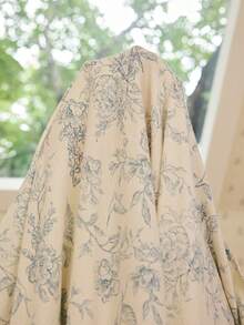 CottageSlumber 女士印花长袖睡袍轻薄睡衣家居服女式睡袍 - 杏色 - 查看 8