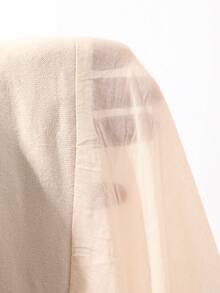 FRIFUL Women's Solid Color Metal Button Decor Loose Casual Versatile Jacket, Spring/Summer - Khaki - View 11