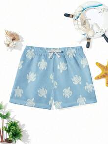 Quần short đi biển dáng rộng, in họa tiết, thích hợp cho bé trai tuổi teen, mùa hè, đi biển, hoạt động ngoài trời và bơi lội. - Nhiều màu - Xem 2