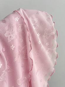 Elamini Strapless Mesh Butterfly Print Cake Dress, Sexy & Sweet For Party, Graduation - Pink - View 5