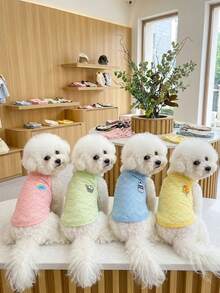 PETSIN 1 pièce Gilet de transport pour animaux de compagnie chiens et chats, vêtement respirant à 2 pattes pour petites et moyennes races, printemps été - Multicolore - Voir 2