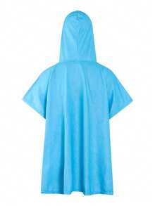 Vestido con capucha estampado de sirena para niña - Azul - Ver 2