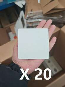 20张小尺寸水彩纸，300克水彩卡片 - 10x10厘米（4x4英寸）/ 10x15厘米（4x6英寸）/ 12x12厘米（4.72x4.72英寸）/ 圆形12x12厘米（4.72x4.72英寸），空白卡片，适用于水彩画、邀请函和手工制作 - 无酸厚纸 - 白色 - 查看 11