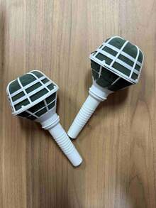 1/2/4/6pcs Plastic Flower Bouquet Holder, Modern Bridal Bouquet Handle Flower DIY Accessories - White - View 11