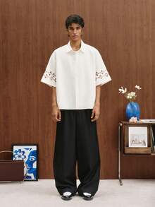 TOKVUE Men's Casual Everyday Versatile Tie-Dye Short Sleeve Shirt - Apricot - View 4