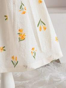 SHEIN Baby Girls' Cute And Stylish Lightweight Summer Dress - White - View 6